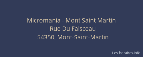 Micromania - Mont Saint Martin