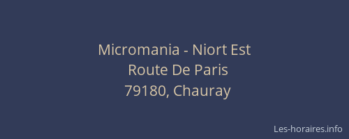 Micromania - Niort Est
