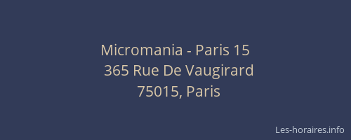 Micromania - Paris 15