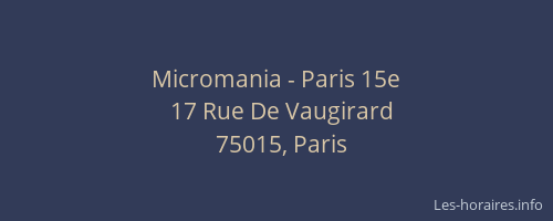 Micromania - Paris 15e