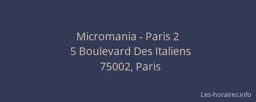 Micromania - Paris 2