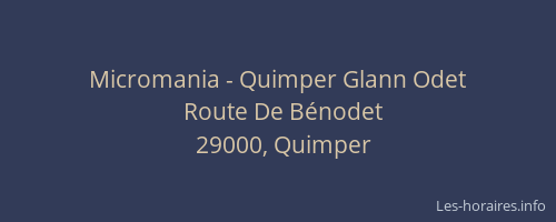 Micromania - Quimper Glann Odet