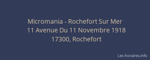 Micromania - Rochefort Sur Mer