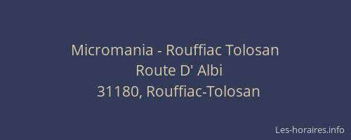 Micromania - Rouffiac Tolosan