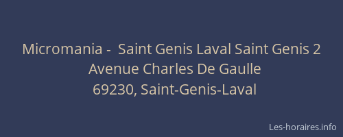 Micromania -  Saint Genis Laval Saint Genis 2