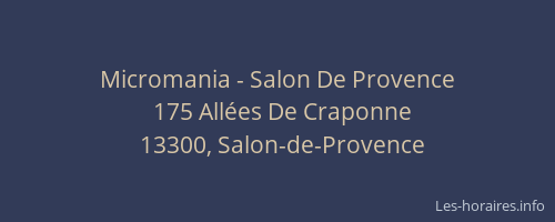 Micromania - Salon De Provence