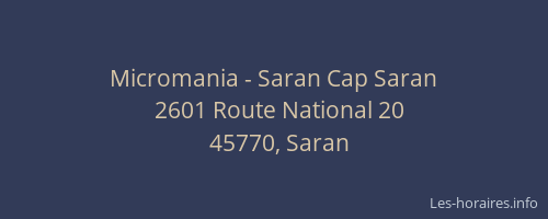 Micromania - Saran Cap Saran