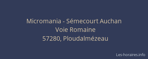 Micromania - S&eacute;mecourt Auchan