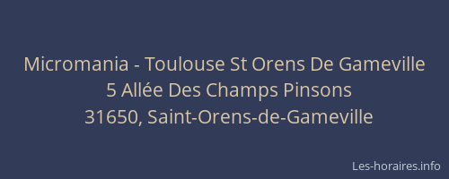 Micromania - Toulouse St Orens De Gameville