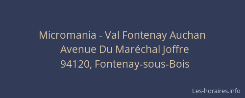 Micromania - Val Fontenay Auchan