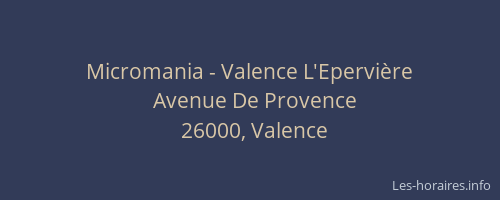 Micromania - Valence L'Epervière