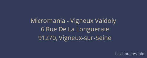 Micromania - Vigneux Valdoly
