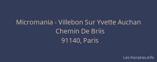 Micromania - Villebon Sur Yvette Auchan