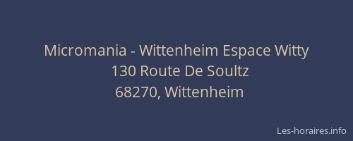 Micromania - Wittenheim Espace Witty
