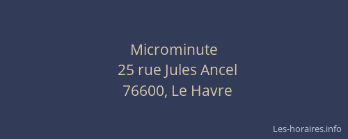 Microminute