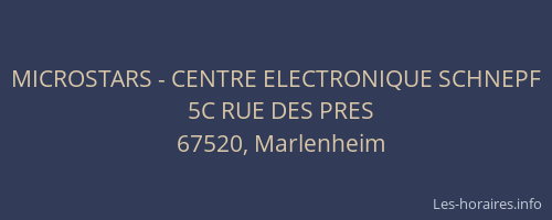 MICROSTARS - CENTRE ELECTRONIQUE SCHNEPF