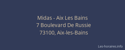 Midas - Aix Les Bains