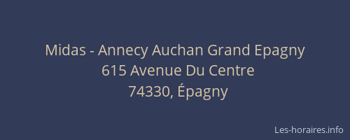 Midas - Annecy Auchan Grand Epagny