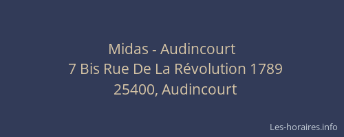 Midas - Audincourt