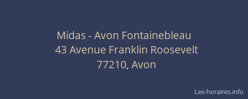 Midas - Avon Fontainebleau