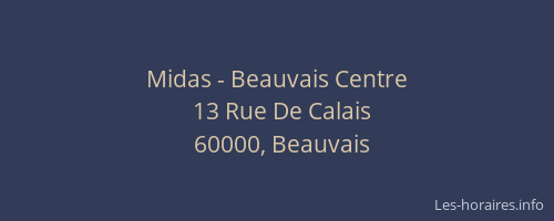 Midas - Beauvais Centre