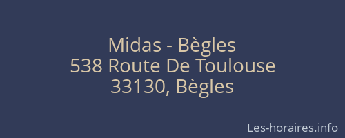 Midas - Bègles