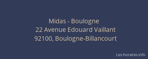 Midas - Boulogne