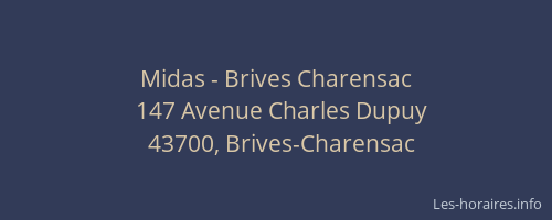 Midas - Brives Charensac