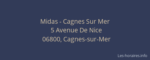 Midas - Cagnes Sur Mer