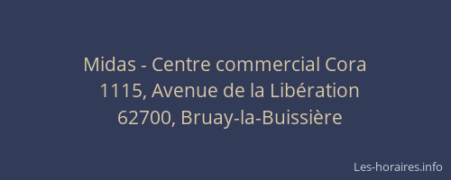 Midas - Centre commercial Cora