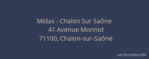 Midas - Chalon Sur Saône
