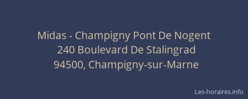 Midas - Champigny Pont De Nogent