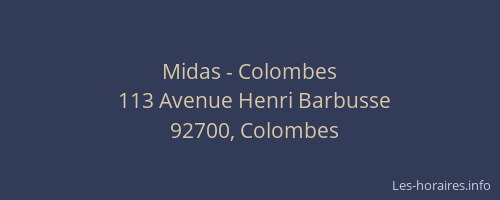 Midas - Colombes
