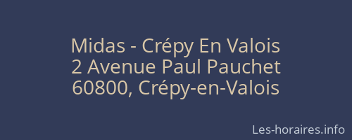 Midas - Crépy En Valois