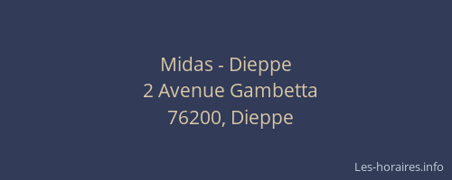 Midas - Dieppe