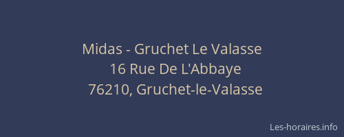 Midas - Gruchet Le Valasse