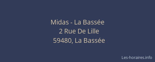 Midas - La Bassée