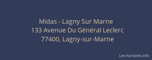 Midas - Lagny Sur Marne