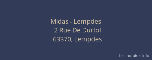Midas - Lempdes