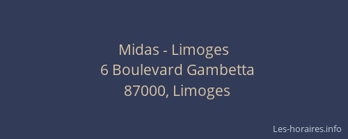 Midas - Limoges