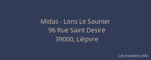 Midas - Lons Le Saunier
