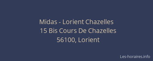 Midas - Lorient Chazelles