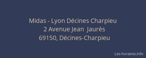 Midas - Lyon Décines Charpieu