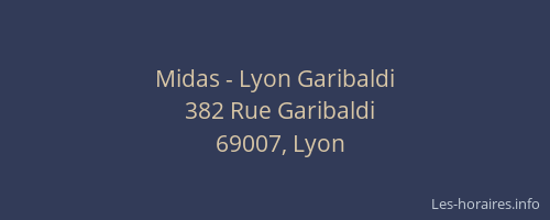 Midas - Lyon Garibaldi