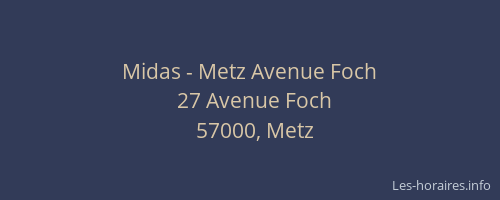 Midas - Metz Avenue Foch