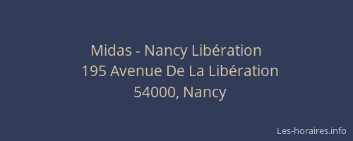 Midas - Nancy Libération
