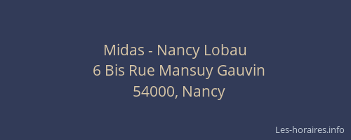 Midas - Nancy Lobau