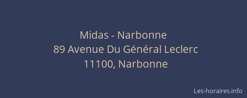 Midas - Narbonne