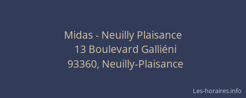 Midas - Neuilly Plaisance