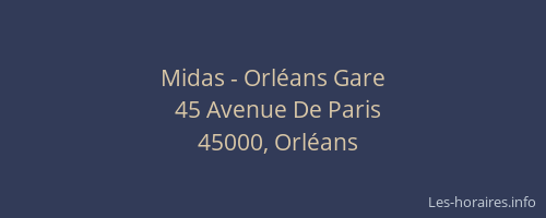 Midas - Orléans Gare